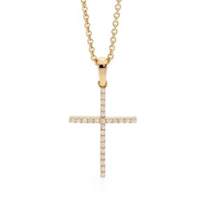 Yellow Gold diamond cross by Stelios Jewellers in Perth