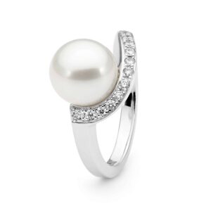 Australian South Sea pearl and diamond ring By Stelios Jewellers in Perth