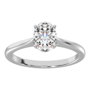 Oval Diamond Solitaire Ring