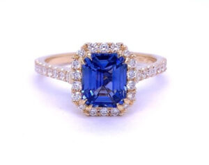 coloured gemstone engagement ring example
