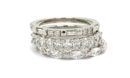 eternity engagement wedding ring stacked combo example