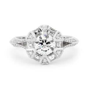 Vintage Inspired Diamond Engagement Ring Example
